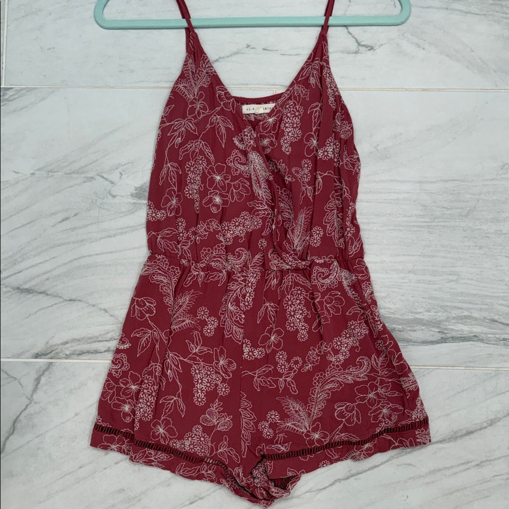 Floral Embroidered Romper